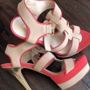 Aldo Salmon + Nude heels